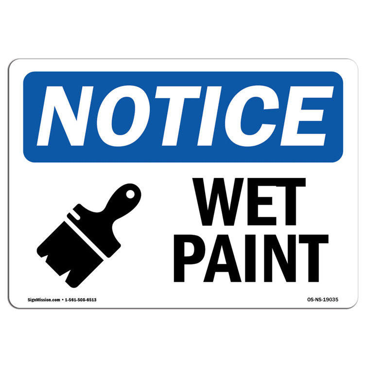 SignMission Wet Paint Sign Wayfair Canada